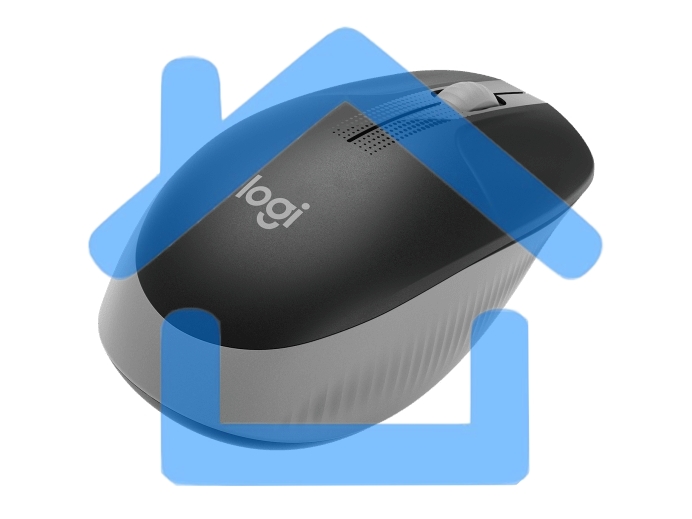Мышь беспроводная Logitech M190 черный/серый, 1000 dpi, радиоканал, USB, кнопки - 3