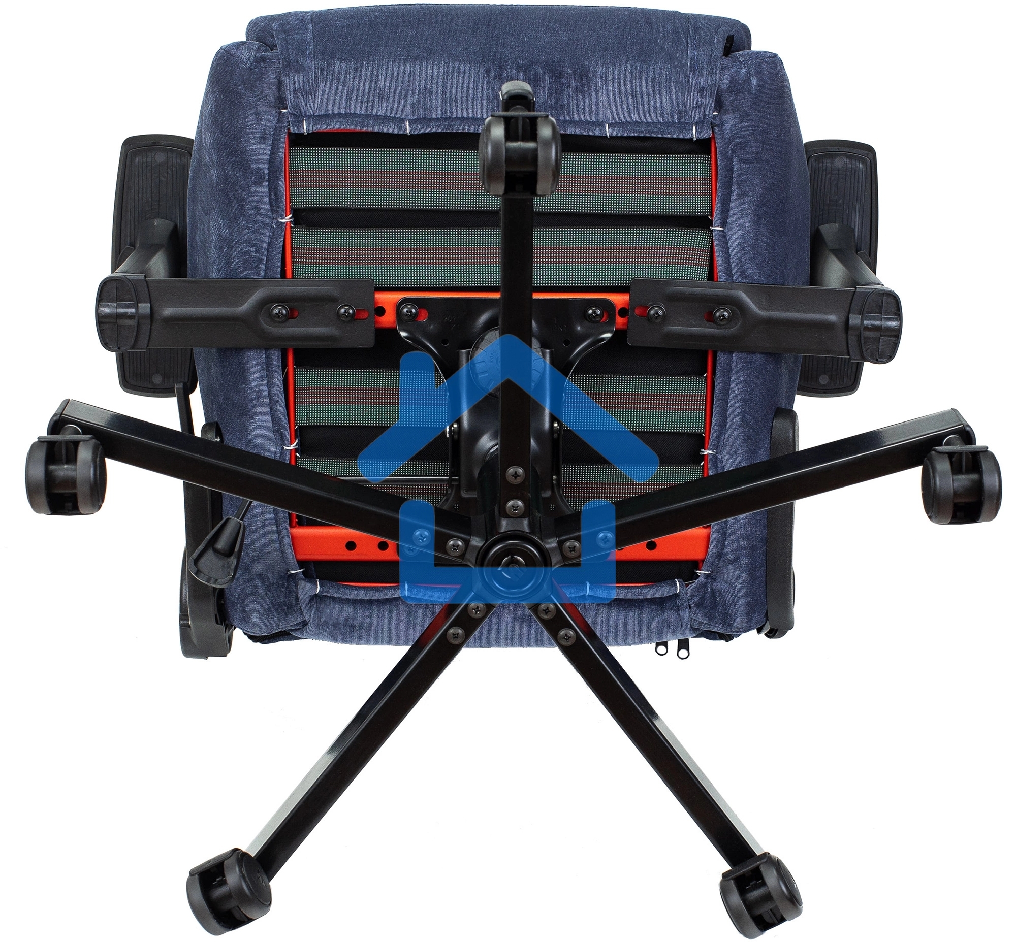 Кресло игровое Knight N1 Fabric синий Light-27 с подголов. крестовина металл