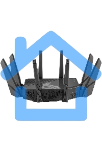 Роутер ASUS ROG GT-AXE16000 802.11 a/b/g/n/ac/ax до 1148 + 4804Мбит/c, 2,4 + 5 гГц, 8 антенн, USB, GbT LAN ; 90IG06W0-MU2A10