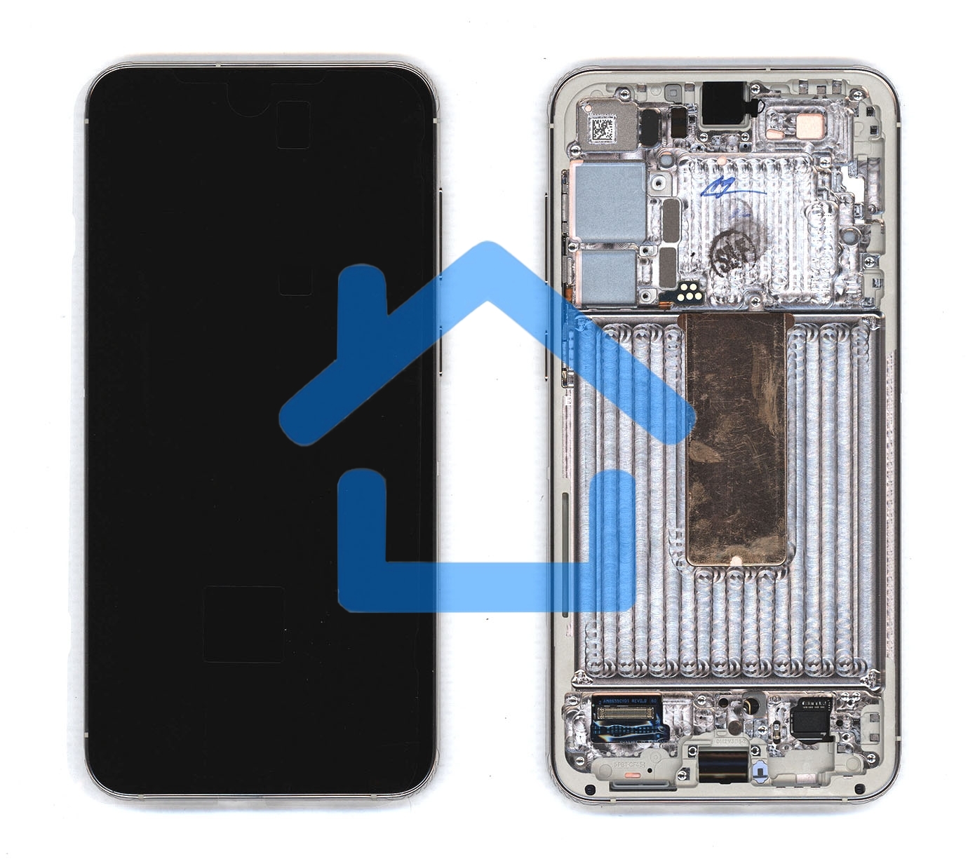 Дисплей для Samsung Galaxy S23 Plus 5G S916B в сборе с тачскрином ServicePack бежевый GH82-30476B