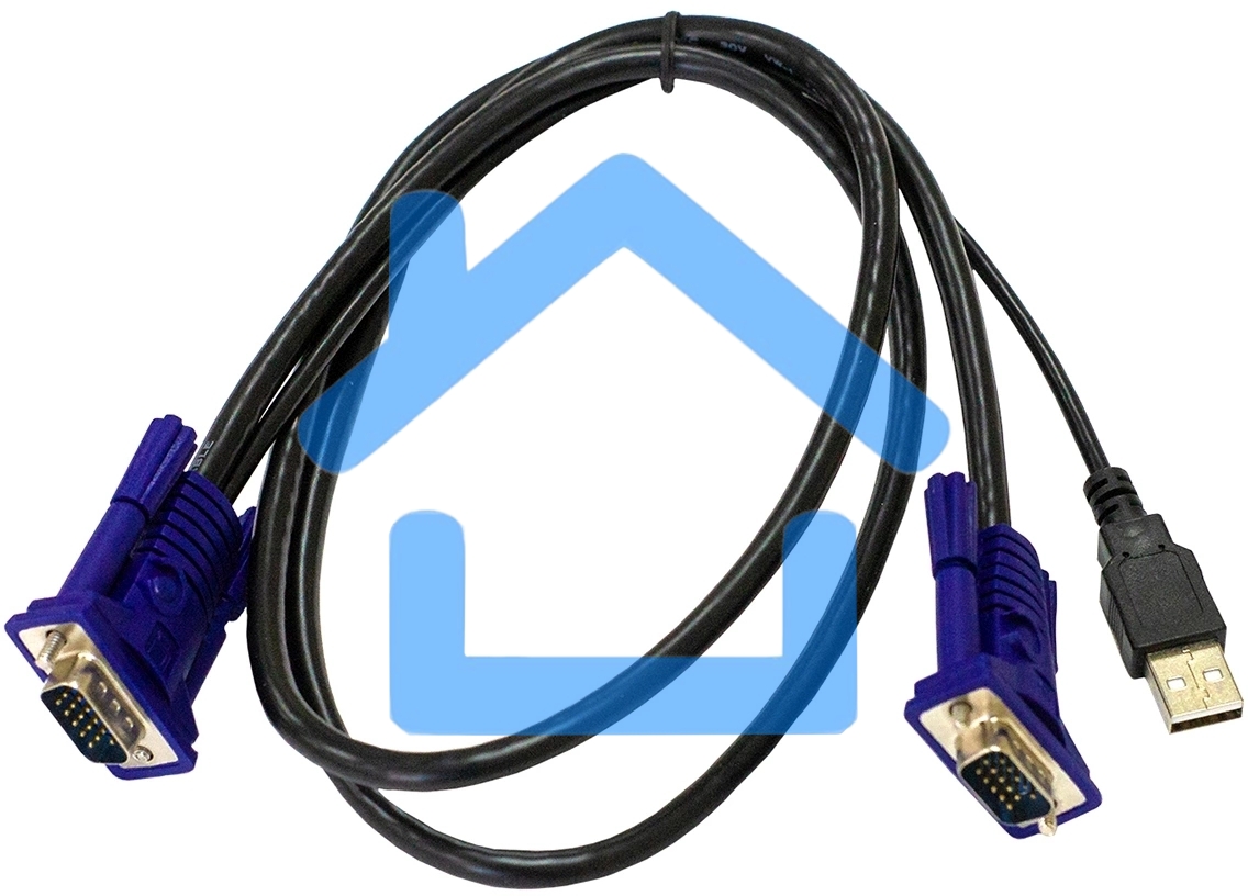Кабель KVM ORIGO OKVMCU/A1A c разъемами VGA и USB, 1,8 м