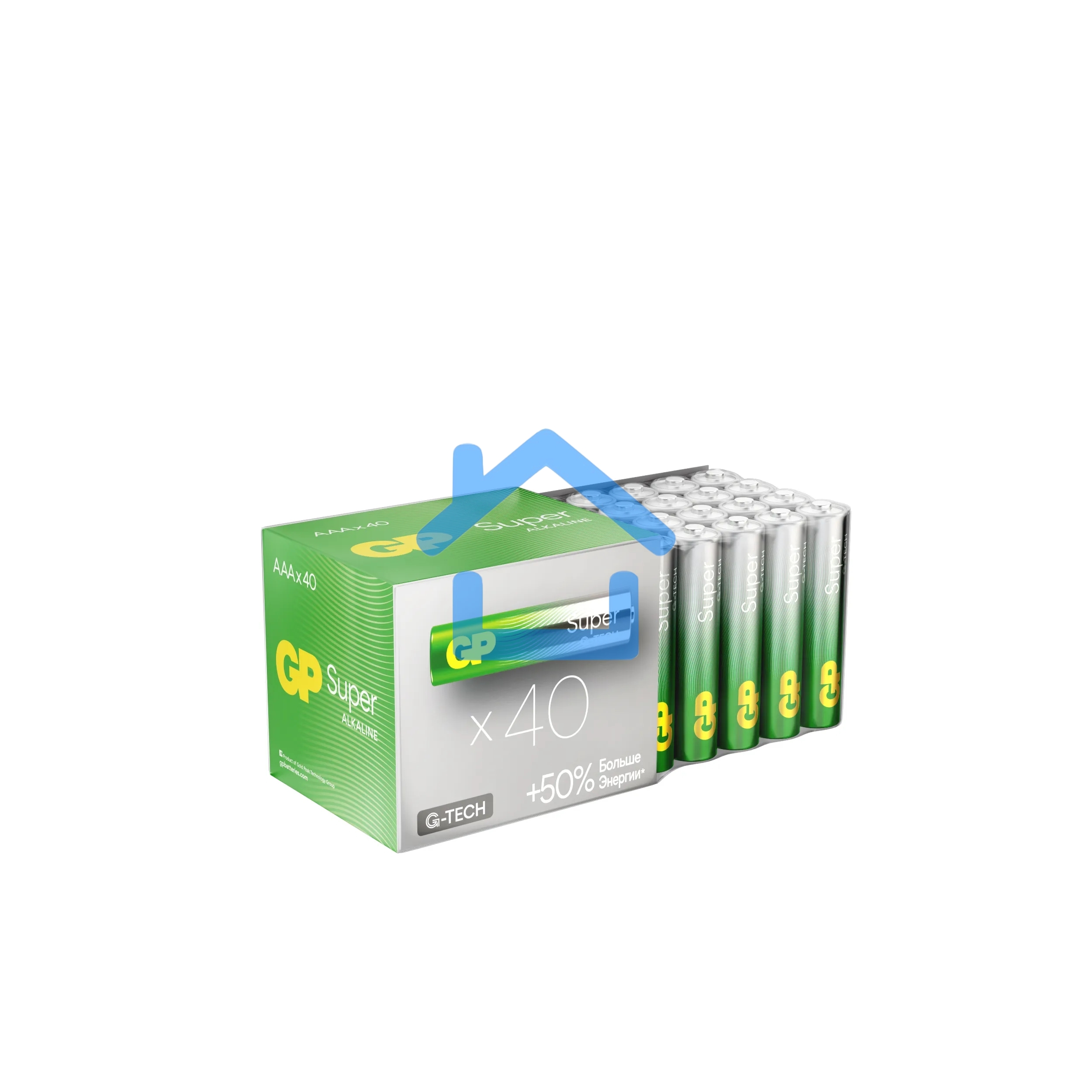 Алкалиновые батарейки GP Super Alkaline G-Tech 24А ААA - 40 шт. в пленке