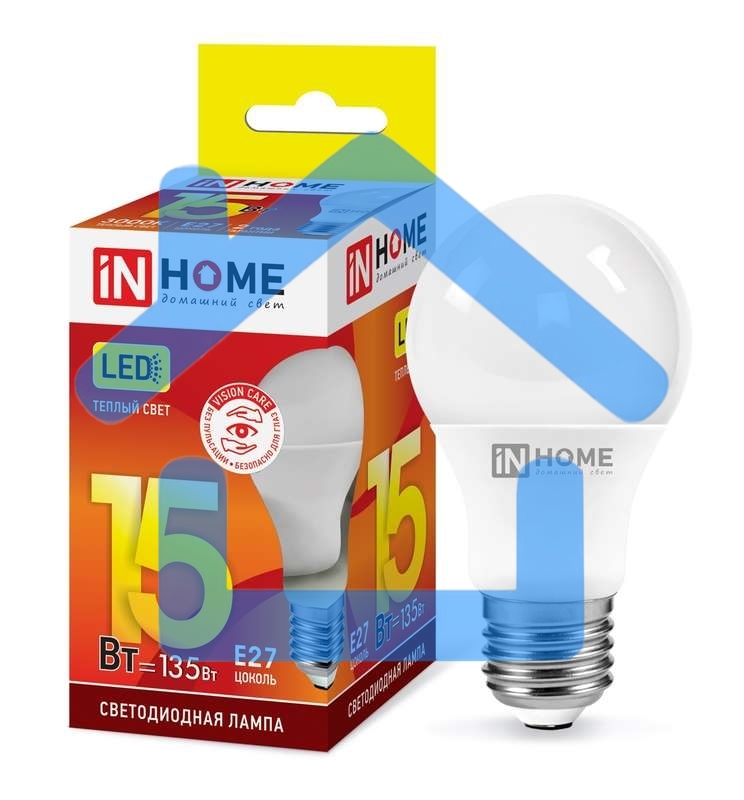 Лампа светодиодная LED-A60-VC 15Вт 230В E27 3000К 1350лм IN HOME 4690612020266