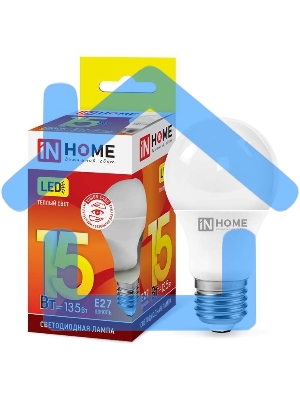 Лампа светодиодная LED-A60-VC 15Вт 230В E27 3000К 1350лм IN HOME 4690612020266