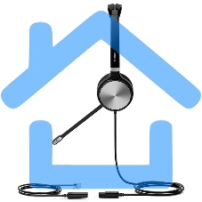 Гарнитура YEALINK YHS36 Dual Дуо, Проводная, HD звук, QD, RJ9, шт