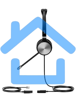 Гарнитура YEALINK YHS36 Dual Дуо, Проводная, HD звук, QD, RJ9, шт