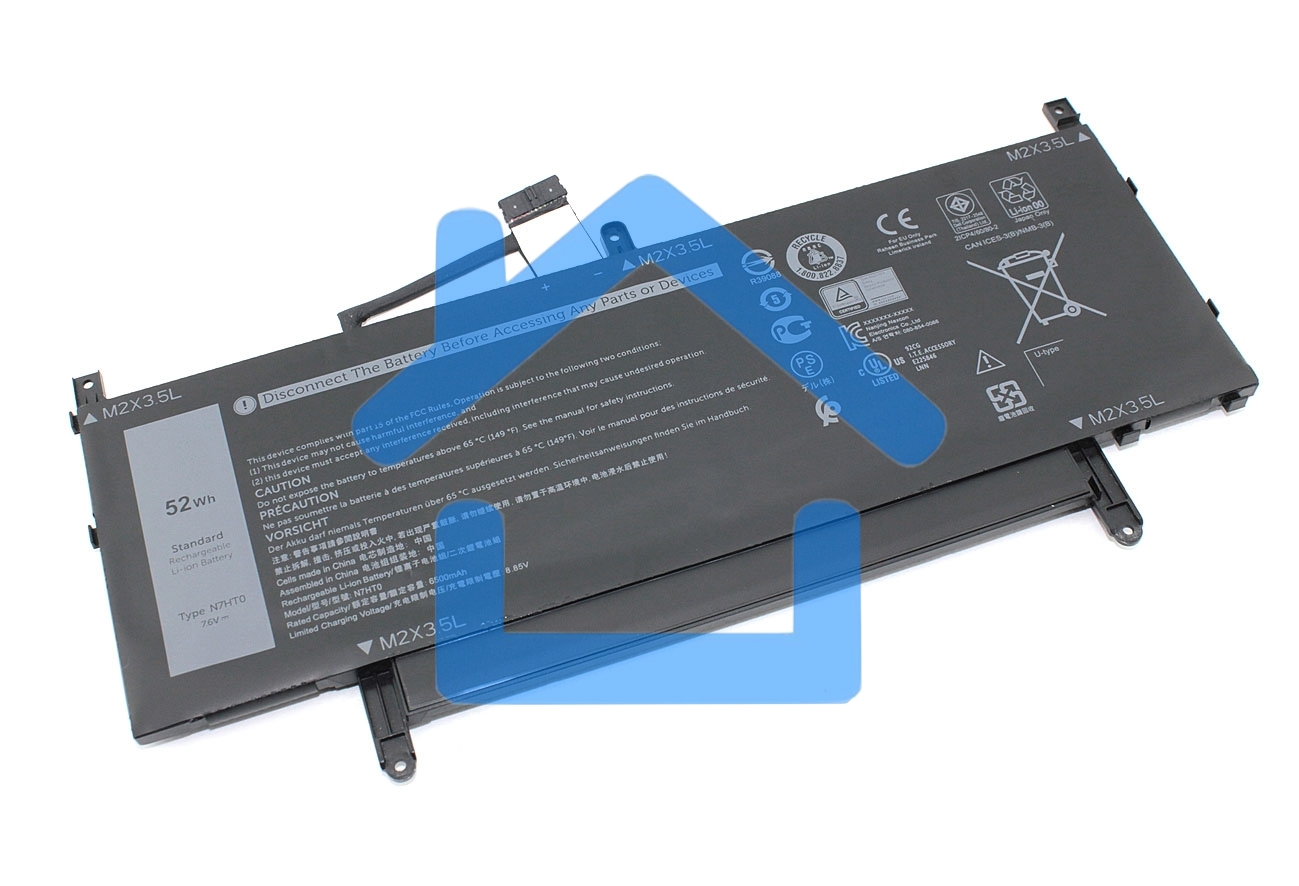 Аккумуляторная батарея для ноутбука Dell Latitude 9510 7.6V 52Wh/6500mAh