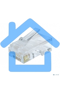 Вилка RJ-45 (8P8C) LC-8P8C-002 универсальная кат.6, контакты 30 микродюймов