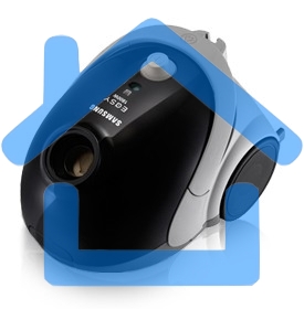 Пылесос Samsung VCC5241S3K/XEV черный/серый, 410/1800 Вт, уборка сухая, пылесборник мешок 2.4 л