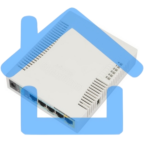 Роутер беспроводной MikroTik RB951UI-2HND N300 10/100BASE-TX белый