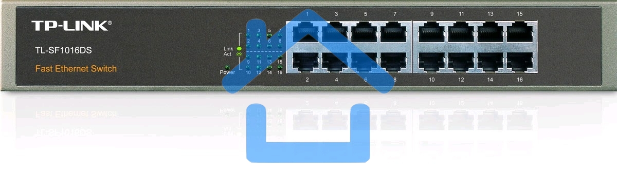 Сетевой коммутатор TP-Link SMB TL-SF1016DS Коммутатор неуправляемый 16 ports 10/100 Мбит/с