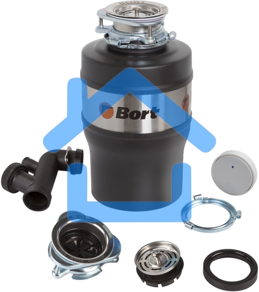 Измельчитель пищевых отходов Bort Alligator Max, 560 Вт., объем 1 600 мл., ПДУ