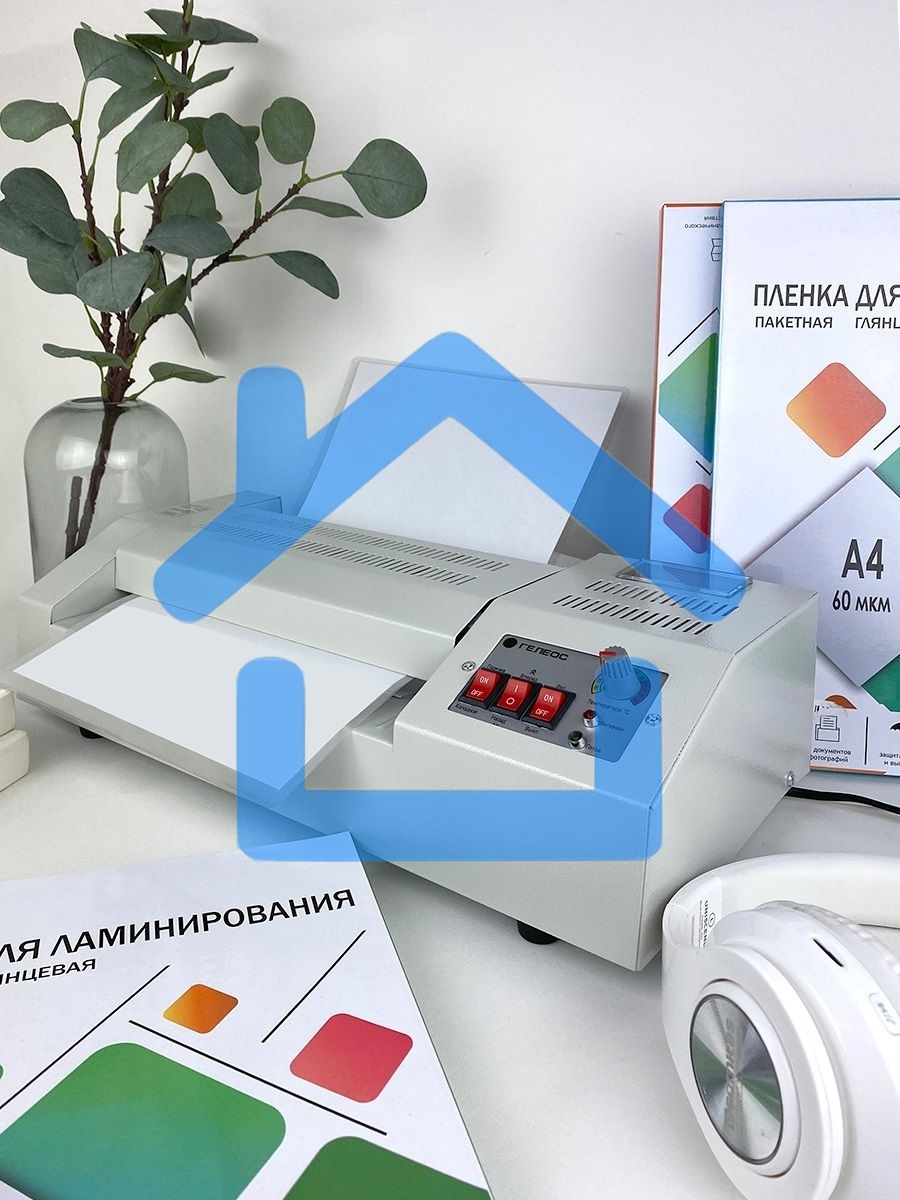Ламинатор ГЕЛЕОС ЛМ A4 Про, А4, 2х250 (пленка 60-250мкм), 620 мм/мин, 4 вала, реверс, металл. корпус, мах толщина 2мм
