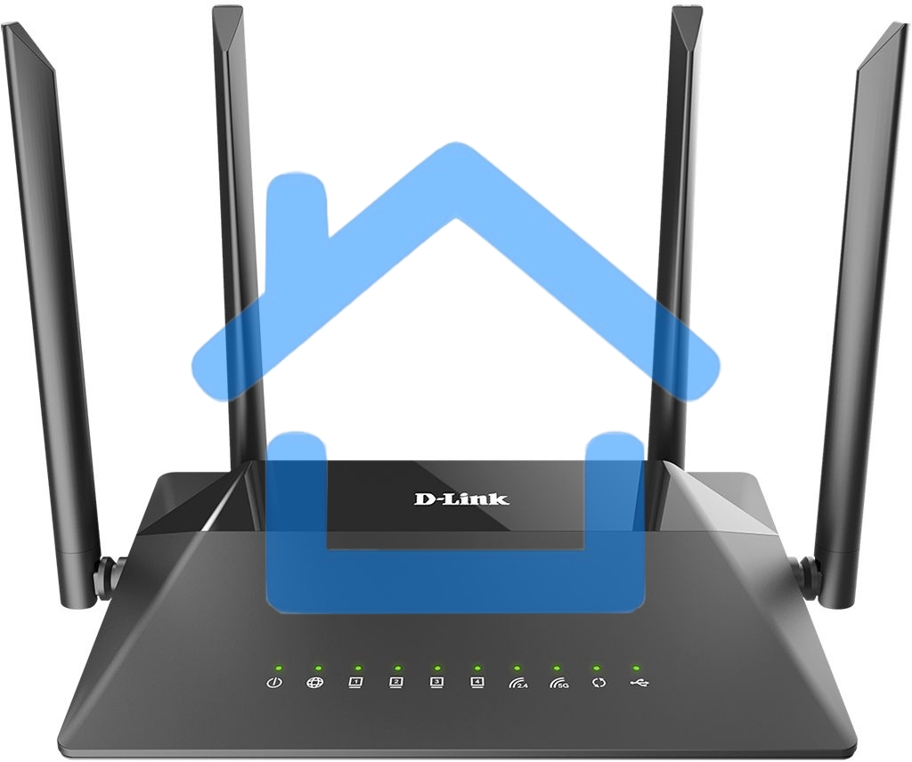 Беспроводной двухдиапазонный гигабитный маршрутизатор D-Link DIR-853/URU/R3A AC1300 Wave 2 с поддержкой технологии MU-MIMO, 3G/LTE и USB-портом 3.0