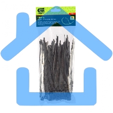 Хомуты, 150 х 7 мм, пластиковые, черные, 100 шт. Сибртех Хомуты, 150 х 7 мм, пластиковые, черные, 100 шт. Сибртех