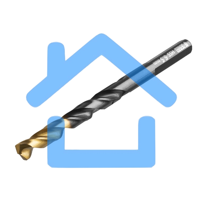 Сверло по металлу, 6,5 мм, HSS-Tin, Golden Tip, 10 шт. Denzel