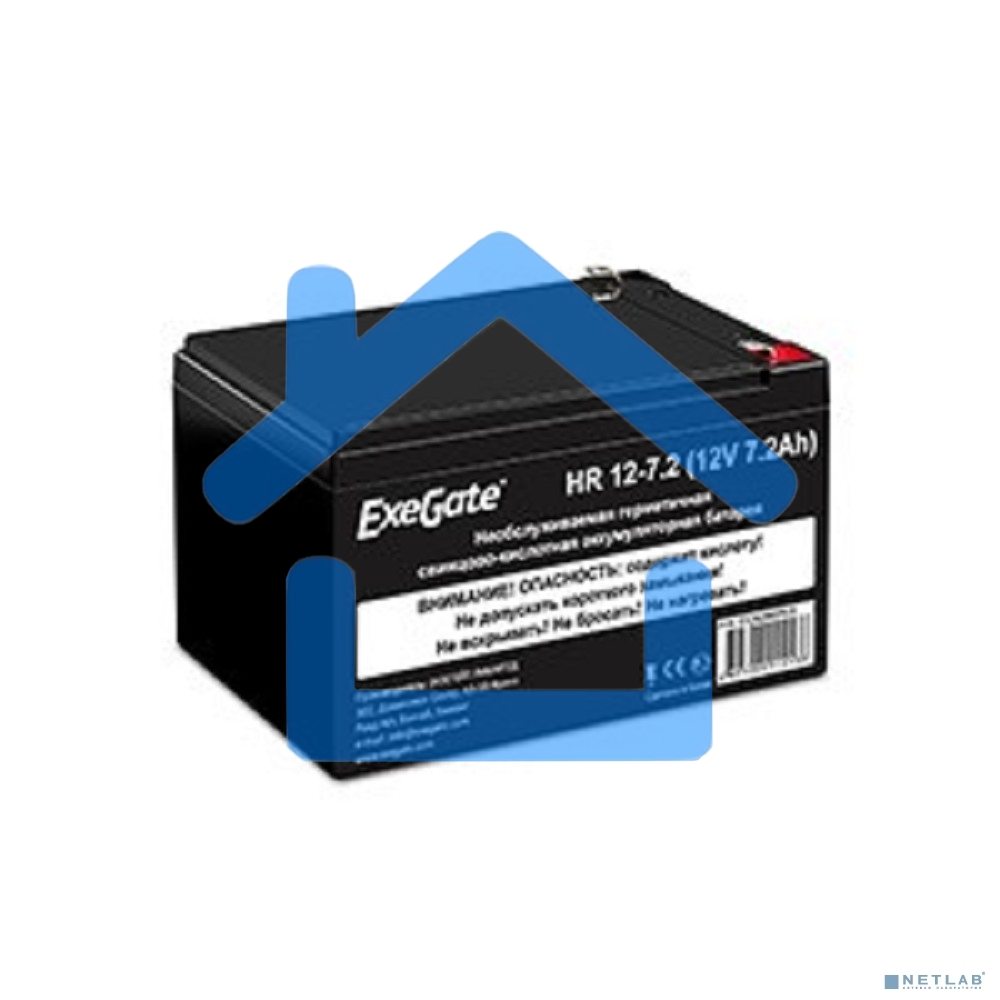 Батарея ExeGate HR 12-7.2 (12V 7.2Ah), клеммы F2