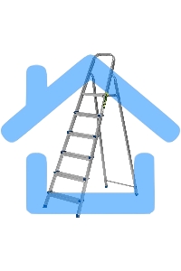 Стремянка Сибртех 6 ступеней, стальная, оцинкованная