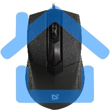 Мышь проводная Defender Optimum MB-270 черный, 1000 dpi, USB, кнопки - 3