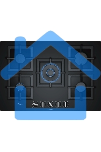 Газовая варочная панель Bosch PPQ7A6B20 черный