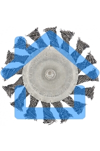 Щетка для дрели Matrix 100 мм, плоская со шпилькой, крученая металлическая проволока