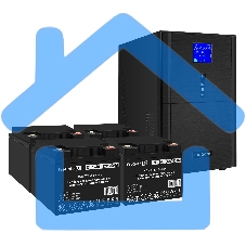 Комплект ИБП EX295991RUS + батарея 40Aч EX282976RUS 4шт (инвертор, синус, для котла) ExeGate SineTower SZ-5000.LCD.AVR.2SH.1C13.T.RJ.USB <5000VA/4000W, чистый синусоида, LCD дисплей, AVR, 2*Schuko+1*C13++клеммы, RJ45/11, USB, линейно-интерактивный, черный