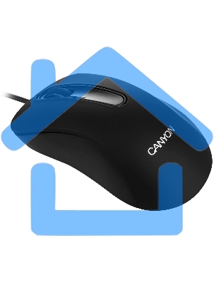 Мышь проводная Canyon CM-2 черный, 800 dpi, USB, кнопки - 3