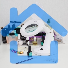 Лупа настольная 3D+12D Rexant с подсветкой 48 LED, белая