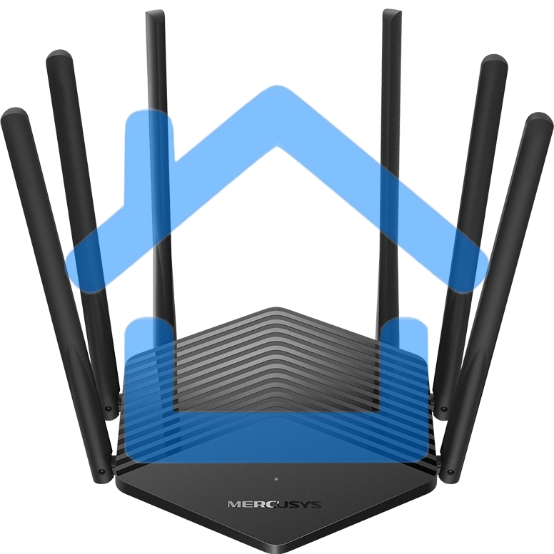 Роутер Mercusys AC1900 Wireless AC Gigabit Router, 600 Mbps at 2.4 GHz + 1300 Mbps at 5 GHz, 6×5dBi Fixed External Antennas with Beamforming, 2× G LAN Ports, 1× G WAN Port, Access Point Mode, 3X3 MU-MIMO, Parental Controls, Guest Network, Smart Connect