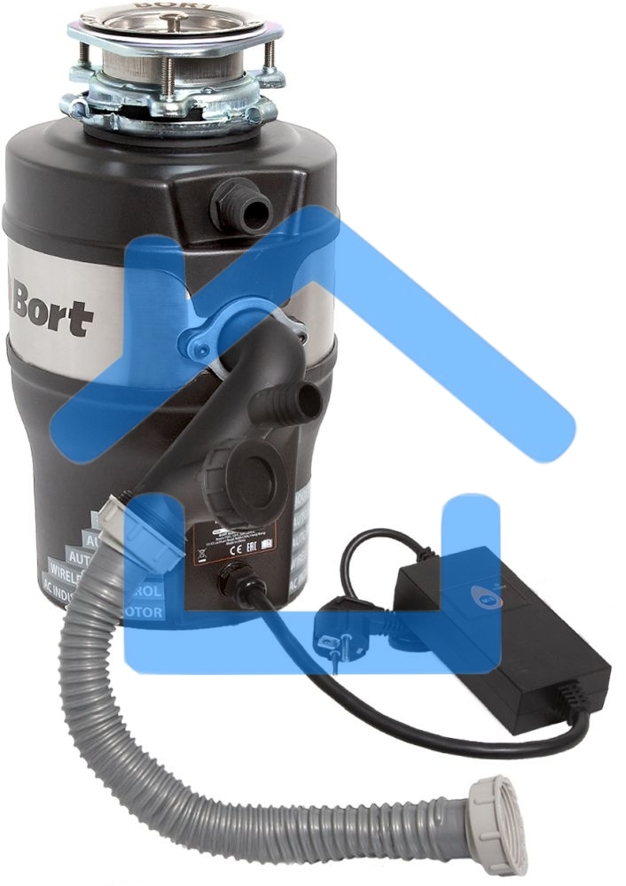 Измельчитель пищевых отходов Bort Alligator Max, 560 Вт., объем 1 600 мл., ПДУ