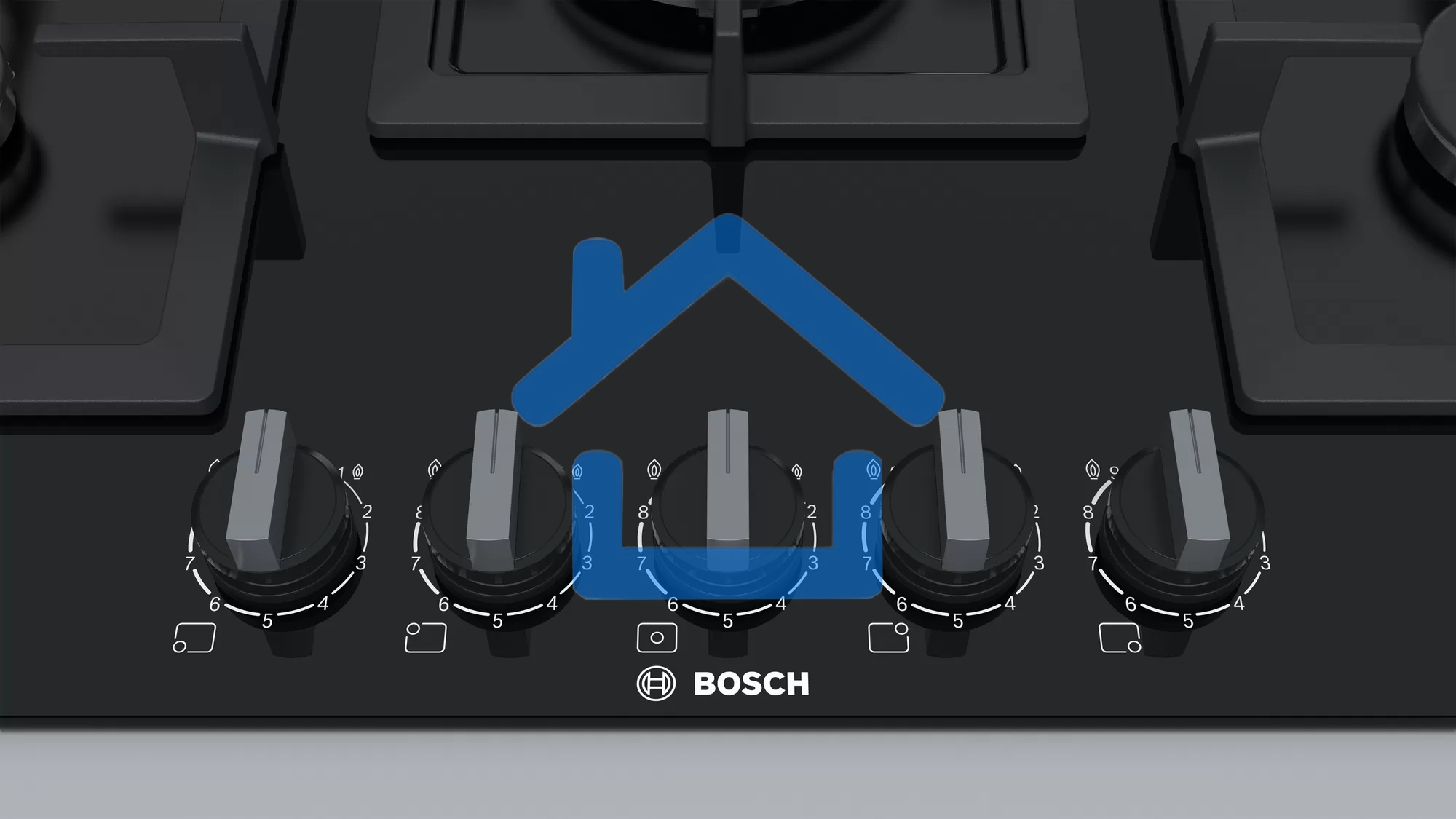 Газовая варочная панель Bosch PPQ7A6B20 черный