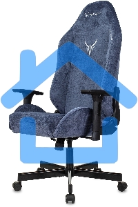 Кресло игровое Knight N1 Fabric синий Light-27 с подголов. крестовина металл