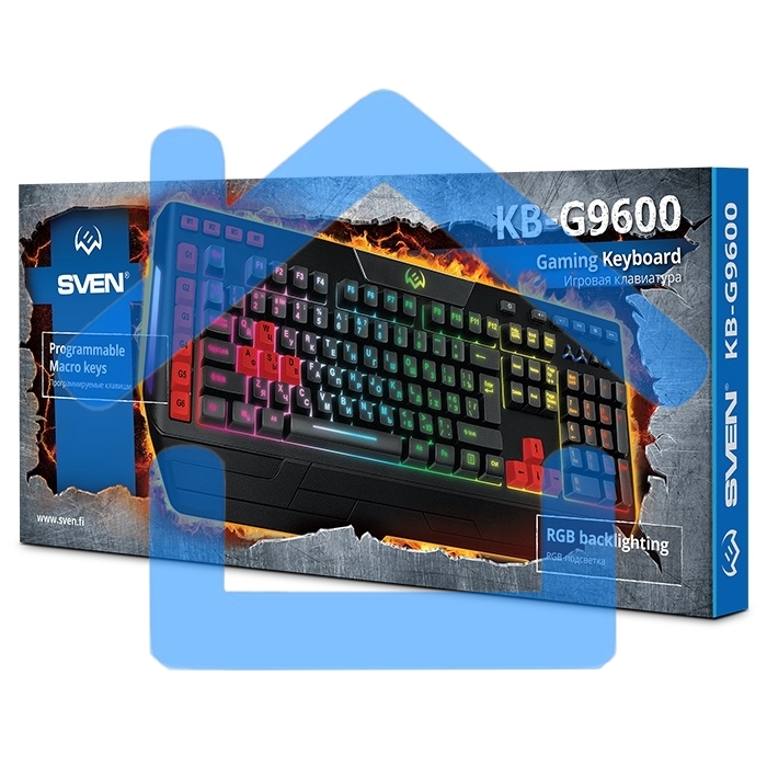 Игровая клавиатура SVEN KB-G9600 (USB, 120 кл, ПО, RGb-подсветка)
