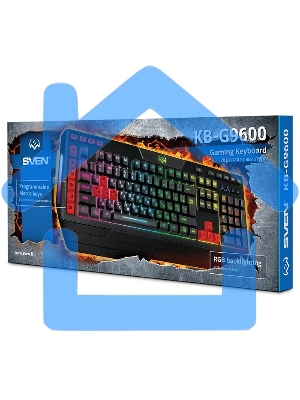 Клавиатура проводная игровая SVEN KB-G9600 (USB, 120 кл, ПО, RGb-подсветка)