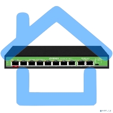 Коммутатор Digma DSP208F-2F-T120 DSP208F-2F-T120 V1 10x100Мбит/с 8PoE 8PoE+ 1PoE++ 120W неуправляемый