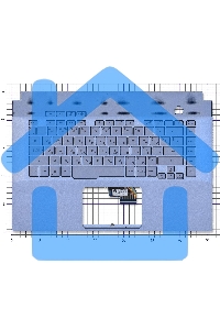 Клавиатура для ноутбука Asus ROG GU502 серебристая c подсветкой маленький энтер