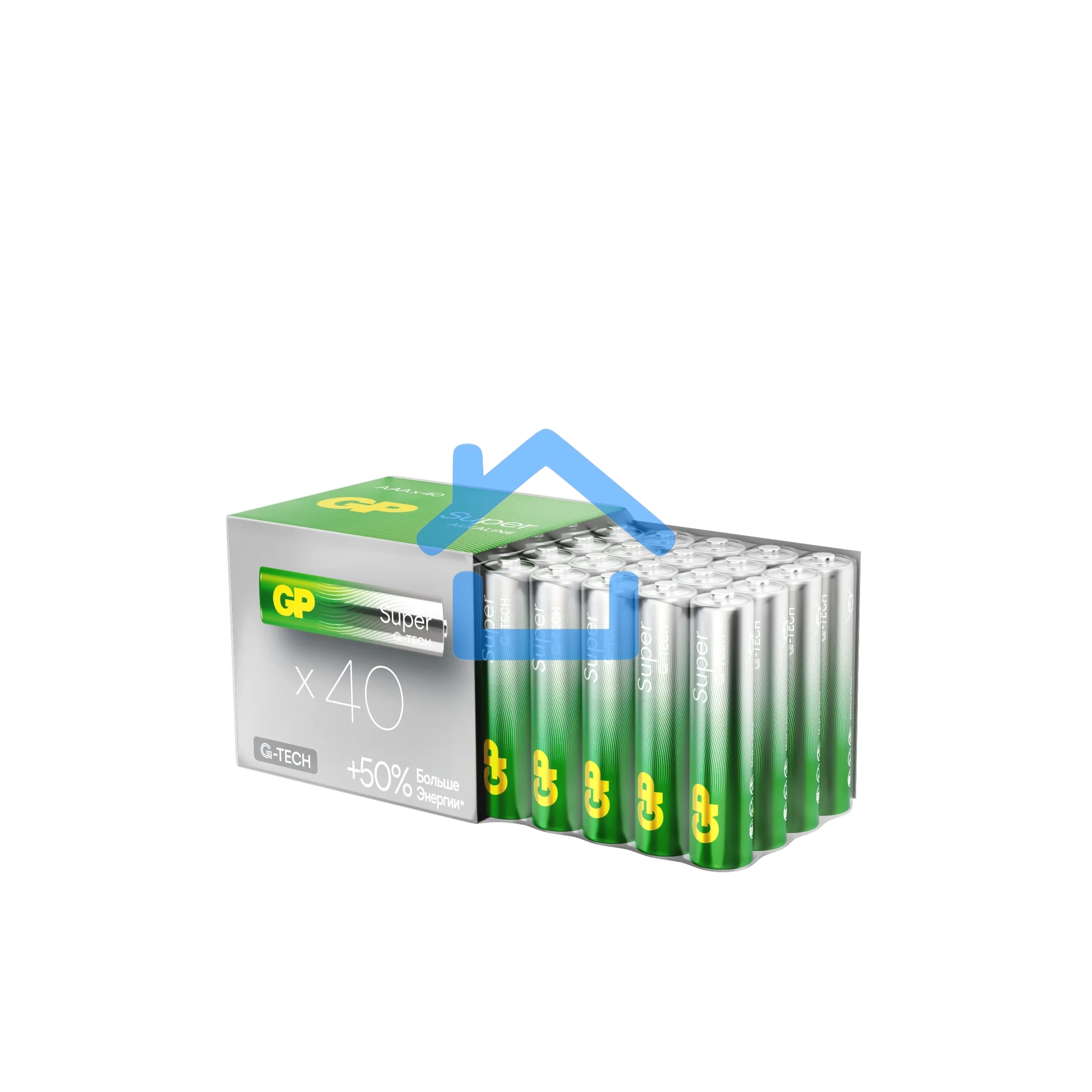 Алкалиновые батарейки GP Super Alkaline G-Tech 24А ААA - 40 шт. в пленке