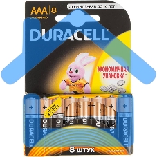 Батарейка Duracell LR03-8BL BASIC AAA (MN2400) (8 шт. в уп-ке)