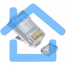 Вилка RJ-45 (8P8C) PLUG5UP-INSERT универсальная кат.5e со вставкой, контакты 30 микродюймов