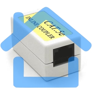 Коннектор Gembird Соединитель RJ-45F/RJ-45F cat. 5e (NA350)