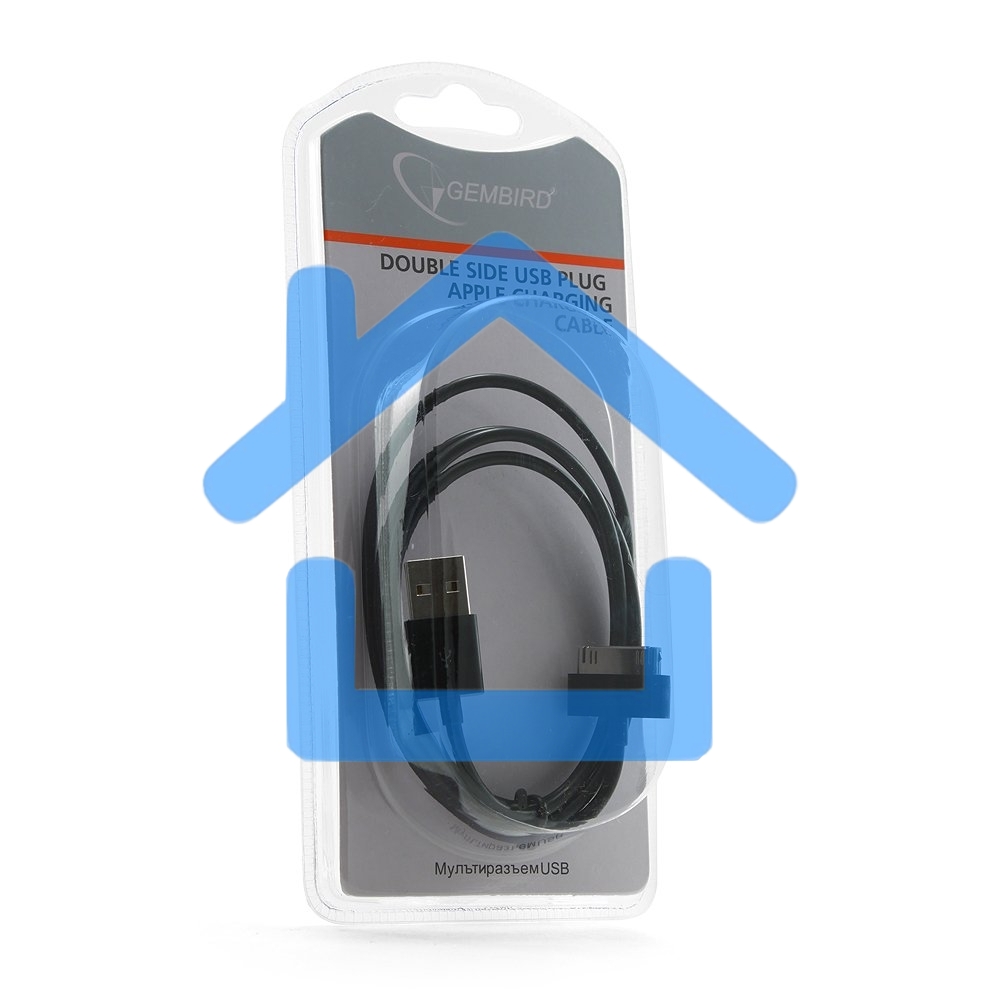 Кабель Gembird/Cablexpert CC-USB-AP1MB AM/Apple для iPad/iPhone/iPod, 1м черный, пакет
