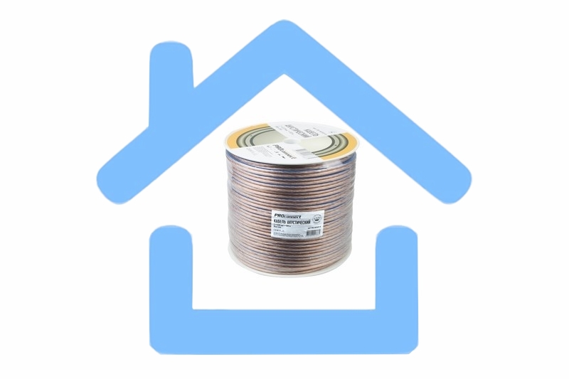 Кабель акустический Proconnect 2х6,00 мм², прозрачный BLUELINE, бухта 100 м