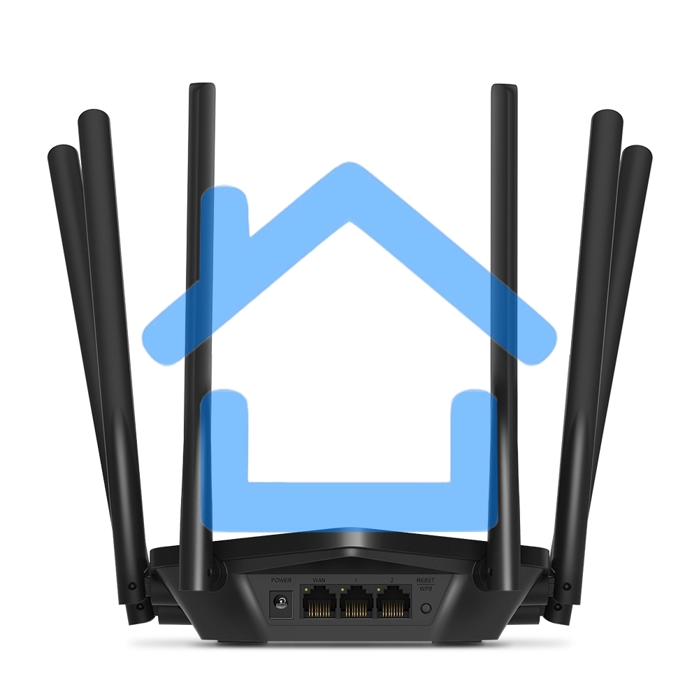 Роутер Mercusys AC1900 Wireless AC Gigabit Router, 600 Mbps at 2.4 GHz + 1300 Mbps at 5 GHz, 6×5dBi Fixed External Antennas with Beamforming, 2× G LAN Ports, 1× G WAN Port, Access Point Mode, 3X3 MU-MIMO, Parental Controls, Guest Network, Smart Connect