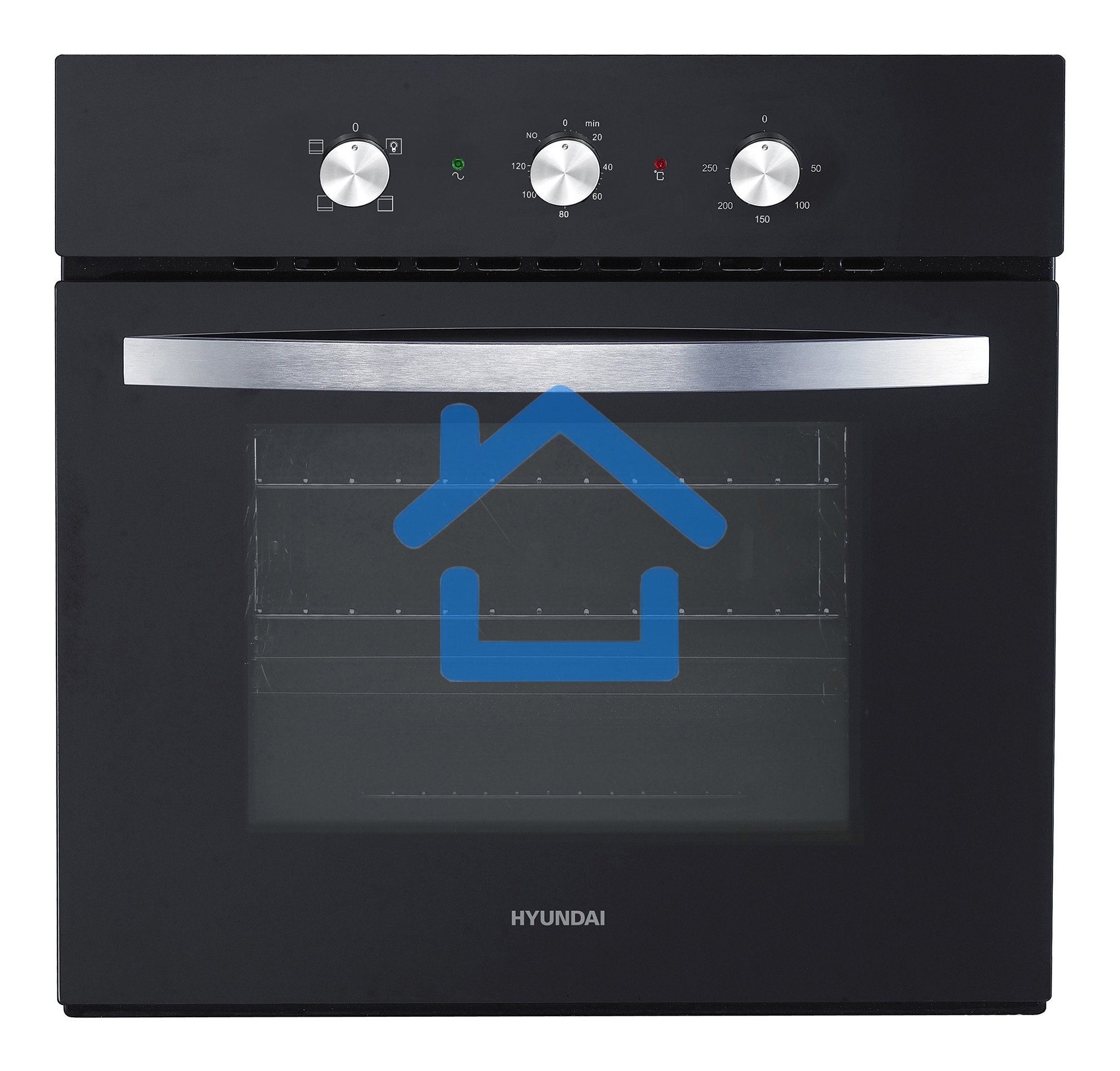 Духовой шкаф электрический Hyundai HEO 6630 BG черный, встраиваемый