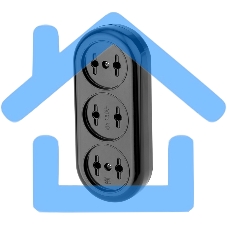 Колодка 3 гнезда карболитовая б/з 16 А, черная Rexant