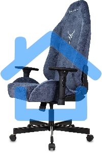 Кресло игровое Knight N1 Fabric синий Light-27 с подголов. крестовина металл