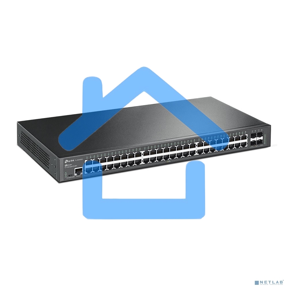 Коммутатор 48-портовый гигабитный управляемый уровня 2+ TP-Link TL-SG3452X JetStream с четырьмя слотами SFP+ 10 Gbит/с