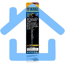 Сверло спиральное по металлу Denzel 10 x 133мм, Р6М5, Golden Tip, многогранная заточка