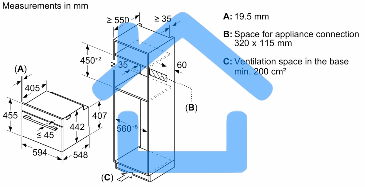 Встраиваемый духовой шкаф Bosch CMG978NB1 Accent line с микроволновой печью и 22 типами нагрева, 45.5x59.5x54.8 см, 45л, дисплей,инвертор,SoftClose и SoftOpen, Bosch Assist, черный. Телескопические направляющие 1 уровень,пиролитическая очистка,многоточечн