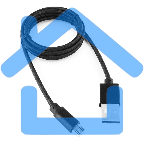 Кабель Gembird USB 2.0 Cablexpert CC-mUSB2bk1m, AM/microBM 5P, 1м, нейлоновая оплетка, алюминиевые разъемы, черный, пакет